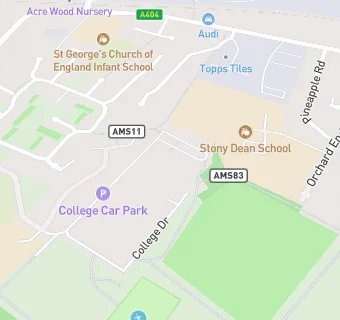 map for Amersham and Wycombe College