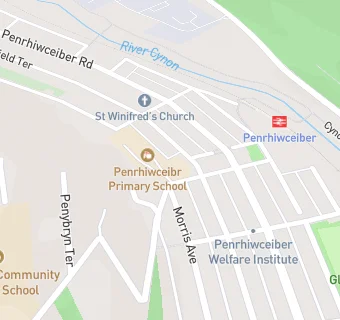 map for Penrhiwceibr Primary