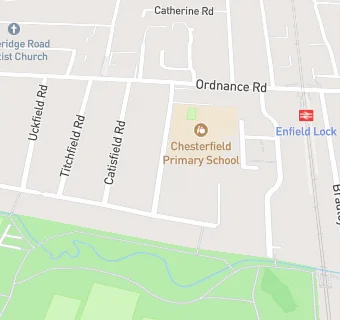 map for Chesterfield Primary School