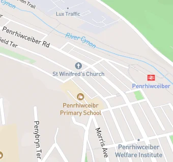 map for Penrhiwceibr Infants School