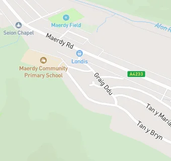 map for Maerdy Junior School