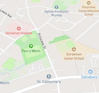 map for Gorseinon Social Centre