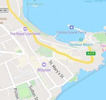 map for Roly's Fudge Pantry Tenby Ltd