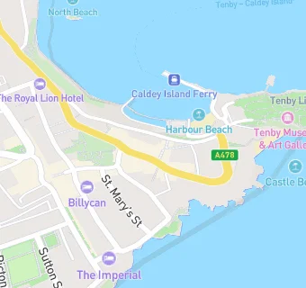 map for Tenby's Ice Cream