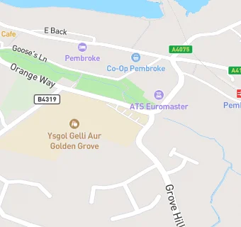 map for Ysgol Gelli Aur Golden Grove