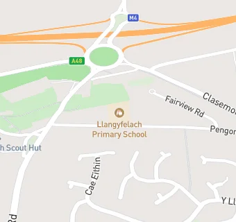 map for Llangyfelach Primary School