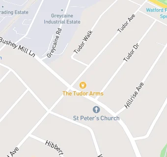 map for Tudor Arms (Watford)