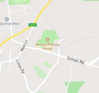 map for Kemble Primary School