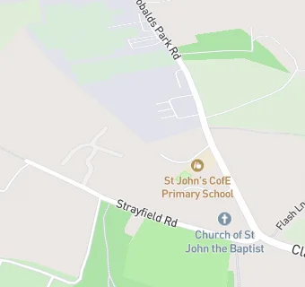 map for St Johns C Of E Primary School