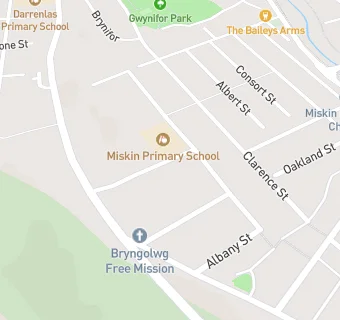map for Miskin Primary School