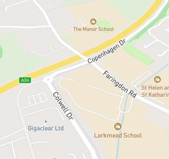 map for Larkmead School