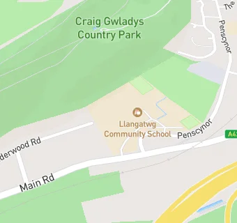 map for Llangatwg Community School