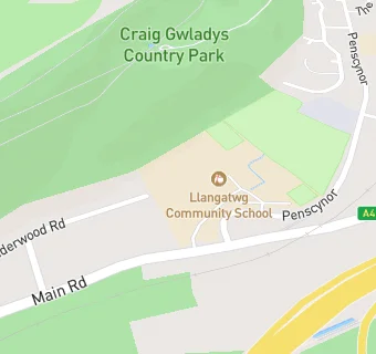 map for Llangatwg Community School