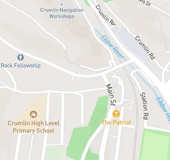 map for Crumlin Rugby Football Club