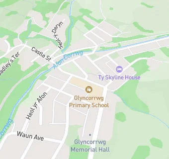 map for Glyncorrwg Primary School