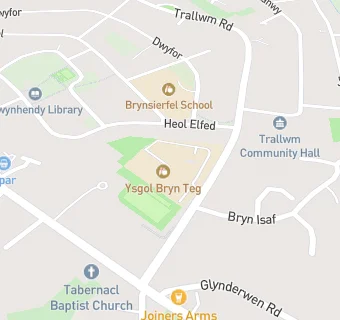 map for Llwynhendy Junior School