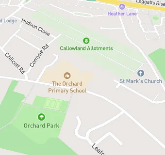 map for The Orchard Primary School