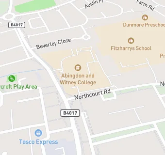 map for Abingdon Squash & Racketball Club