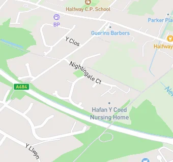 map for HAFAN Y COED NURSING CARE HOME