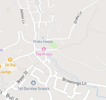 map for Dursley Bowls Club