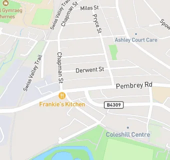 map for Frankie's Kitchen