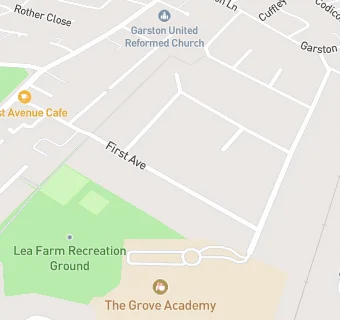 map for Garston Bowls Club