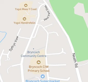 map for Bryncoch Church In Wales PS