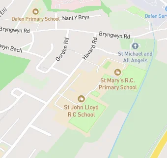 map for St John Lloyd R C School