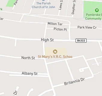 map for St Mary's V.R.C. School