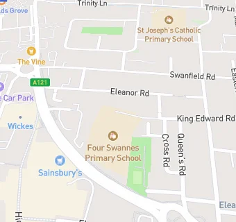 map for Four Swannes Primary School