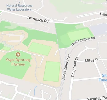 map for Ysgol Gymraeg Ffwrnes