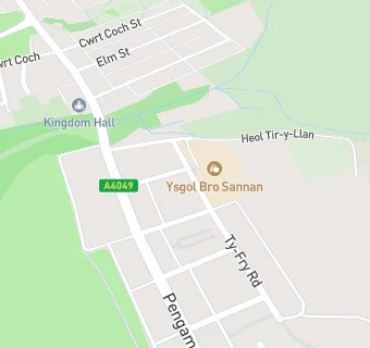 map for Ysgol Gymraeg Bro Sannan Canteen