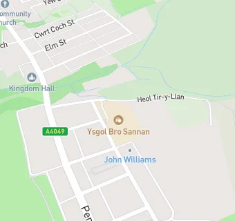 map for Ysgol Bro Sannan