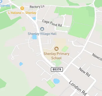 map for Shenley Primary School