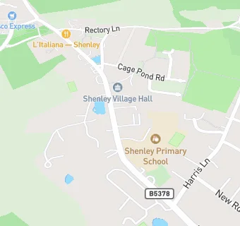 map for Shenley J M I School