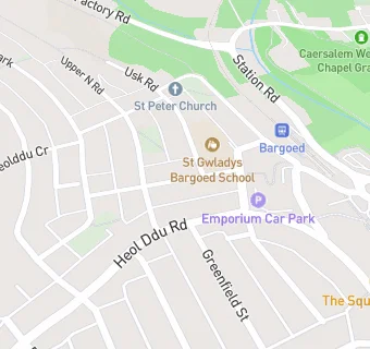 map for St Gwlady's Junior School