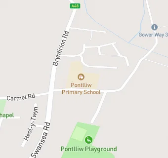 map for Pontlliw Primary School