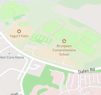 map for Bryngwyn Comprehensive School