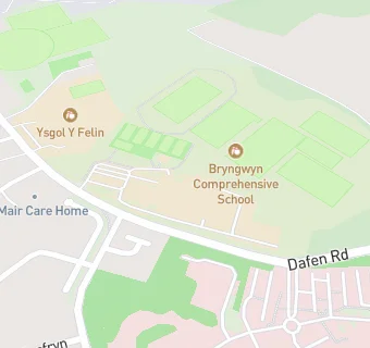 map for BRYNGWYN COMPREHENSIVE SCHOOL