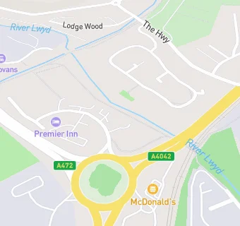 map for Premier Inn (Pontypool)