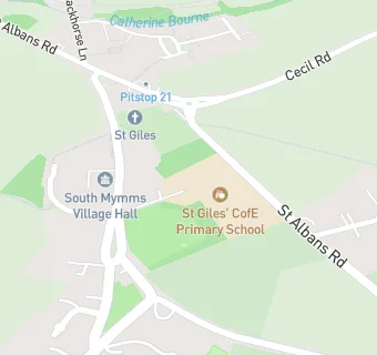 map for St Giles' CofE Primary School