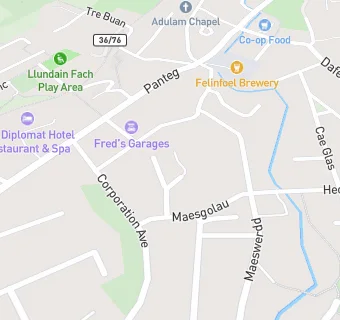 map for Maes Lliedi Day Services