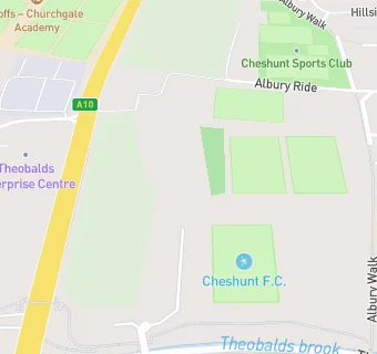 map for Cheshunt Football Club