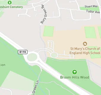 map for St Mary's Church of England High School (VA)