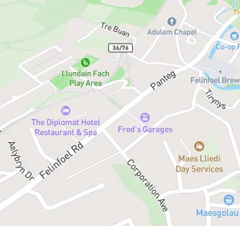 map for PANTEG SERVICE STATION