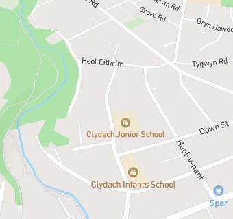 map for Clydach Junior School