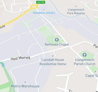 map for LLANDAFF HOUSE