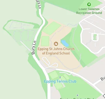 map for St Johns C of E School