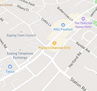 map for Poppy's charcoal & grill