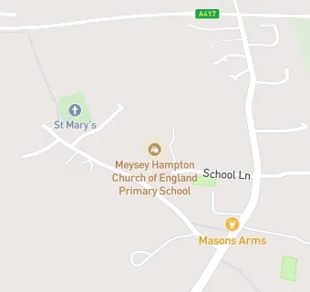 map for Meysey Hampton Church of England Primary School